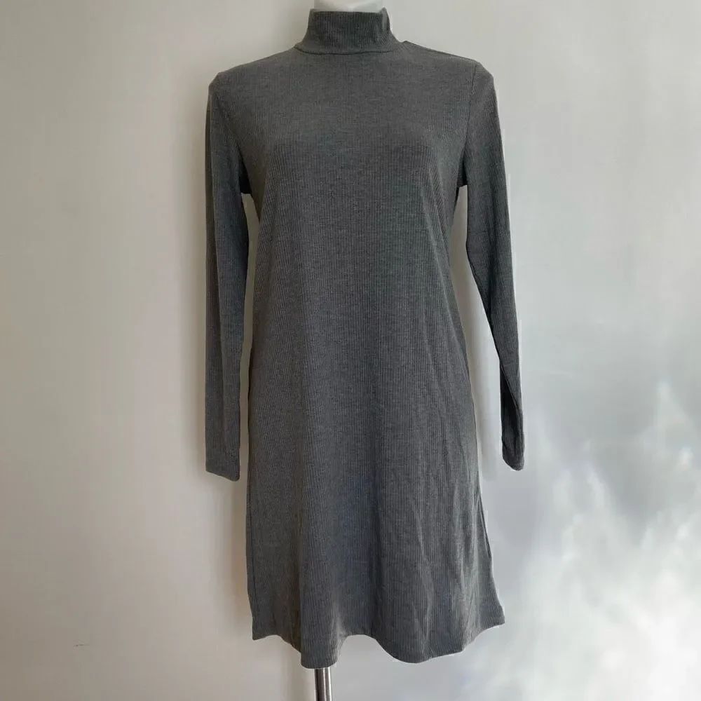 H&M Basics Long Sleeve Ribbed mock neck dress